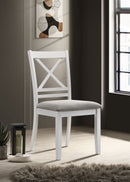 Hollis Cross Back Wood Dining Side Chair White image