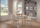 Taffee 5-piece Rectangular Dining Table Natural Brown and White image