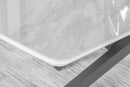 Paulita Rectangular Dining Table White and Gunmetal