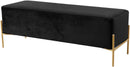 Isla Black Velvet Bench image