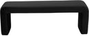 Minimalist Black Velvet Bench