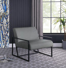 Industry Grey Faux Leather Accent Chair