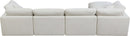 Plush Cream Velvet Standard Cloud Modular Sectional
