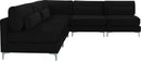 Julia Black Velvet Modular Sectional (5 Boxes)