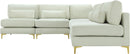 Julia Cream Velvet Modular Sectional (5 Boxes)