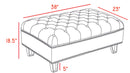 Lucas Grey Velvet Ottoman