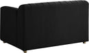 Naya Black Velvet Chair