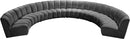 Infinity Grey Velvet 8pc. Modular Sectional