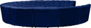 Infinity Navy Velvet 11pc. Modular Sectional