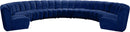 Infinity Navy Velvet 9pc. Modular Sectional image
