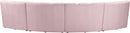 Infinity Pink Velvet 4pc. Modular Sectional