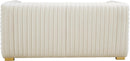 Ravish Cream Velvet Loveseat