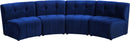 Limitless Navy Velvet 4pc. Modular Sectional image