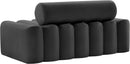 Melody Grey Velvet Loveseat