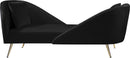 Nolan Black Velvet Chaise image
