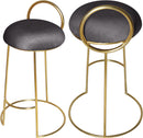 Ring Grey Velvet Counter Stool image
