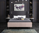 Ghost Pink Velvet Full Bed