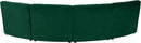 Limitless Green Velvet 4pc. Modular Sectional