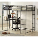 Sherman Silver/Gun Metal Twin Bed w/ Workstation - Star USA Furniture Inc