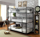Olga I Antique Black Twin/Twin/Twin Bunk Bed - Star USA Furniture Inc