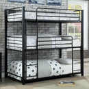Olga I Sand Black Twin Triple Decker Bed - Star USA Furniture Inc