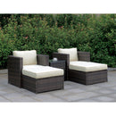 Ilona Brown/Beige 2 Chairs + 2 Ottomans + End Table - Star USA Furniture Inc