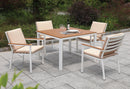 Aisha White/Oak Square Table - Star USA Furniture Inc