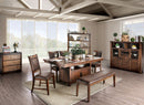 Wichita Light Walnut 7 Pc. Dining Table Set - Star USA Furniture Inc