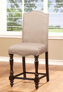 HURDSFIELD Antique Cherry/Beige Counter Ht. Chair (2/CTN) - Star USA Furniture Inc