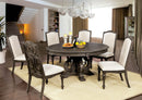 Arcadia Rustic Natural Tone, Ivory 7 Pc. Round Dining Table Set - Star USA Furniture Inc