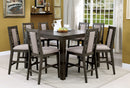 ERIS II Weathered Gray 7 Pc. Counter Ht. Dining Table Set - Star USA Furniture Inc