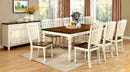 HARRISBURG Vintage White/Dark Oak Dining Table w/ 18" Butterfly Leaf - Star USA Furniture Inc