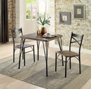 SLINGSBURY Antique Brown & Dark Bronze 3 Pc. 29" Dining Table Set, Antique Brown - Star USA Furniture Inc