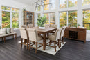 Sania III Rustic Oak 9 Pc. Counter Ht. Dining Table Set - Star USA Furniture Inc