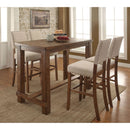 SANIA Rustic Oak Bar Ht. Table - Star USA Furniture Inc