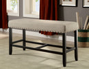 SANIA Rustic Oak Counter Ht. Bench - Star USA Furniture Inc