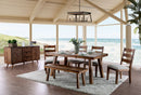 Signe Light Oak 6 Pc. Dining Table Set - Star USA Furniture Inc
