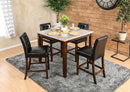 Marstone II Brown Cherry/Black Counter Ht. Table - Star USA Furniture Inc
