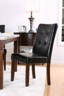 Marstone Brown Cherry/Black Side Chair (2/CTN) - Star USA Furniture Inc