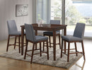 Marten Brown Cherry/Gray 5 Pc. Counter Ht. Dining Table Set - Star USA Furniture Inc