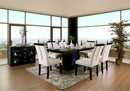 Evangeline Black/Beige 7 Pc. Dining Table Set - Star USA Furniture Inc