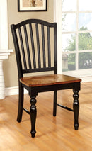 MAYVILLE Black/Antique Oak Side Chair (2/CTN) - Star USA Furniture Inc
