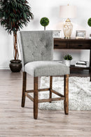 Schoten Gray/Antique Dark Oak Counter Ht. Chair (2/CTN) - Star USA Furniture Inc