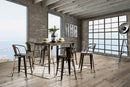 COOPER II Espresso 5 Pc. Counter Ht. Table Set - Star USA Furniture Inc
