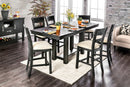 THOMASTON Wire-Brushed Black Counter Ht. Table - Star USA Furniture Inc