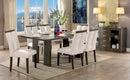 LUMINAR I Gray, White 7 Pc. Dining Table Set - Star USA Furniture Inc