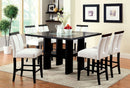 LUMINAR II Black/Beige 7 Pc. Counter Ht. Dining Table Set - Star USA Furniture Inc