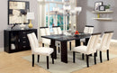 Luminar Black Glass-Insert Dining Table - Star USA Furniture Inc