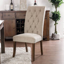 Marshall Beige/Rustic Oak Side Chair (2/CTN) - Star USA Furniture Inc