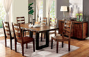 MADDISON Tobacco Oak 6 Pc. Dining Table Set w/ Bench - Star USA Furniture Inc
